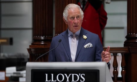 Prince Charles launches a partnership with the global insurance industry to tackle climate change at Lloyd’s building in London.