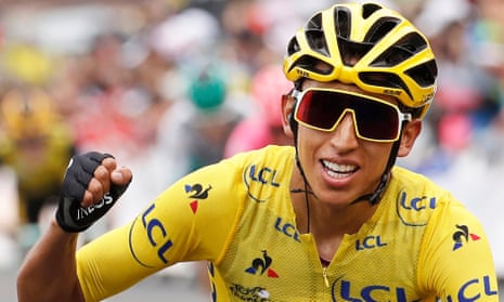 The Tour de France’s yellow jersey tradition began in 1919 … Egan Bernal, the 2019 winner.