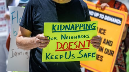 Immigration activists rally in Florida.