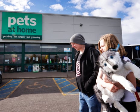 Shoppers outside Pets at Home in Fort Kinnaird, Edinburgh
