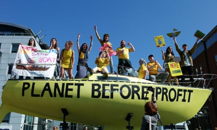 Extinction Rebellion at a protest in Leeds in 2019