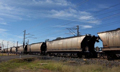 A coal train in the Clermont and Blackwater region of Australia