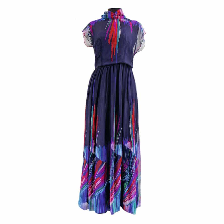 Navy chiffon maxi