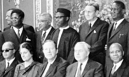 Sir Dawda Jawara, rear centre, with other delegates to the Commonwealth prime ministers’ conference at Marlborough House, London, 1969.
