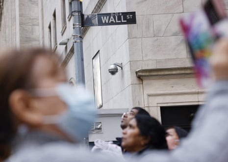 A Wall Street street sign near the New York Stock Exchange.