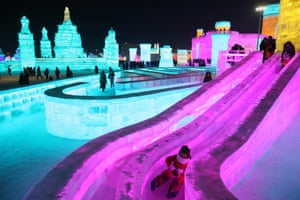 Ice Palaces And Neon Slides At China Snow Festival In Pictures World News The Guardian