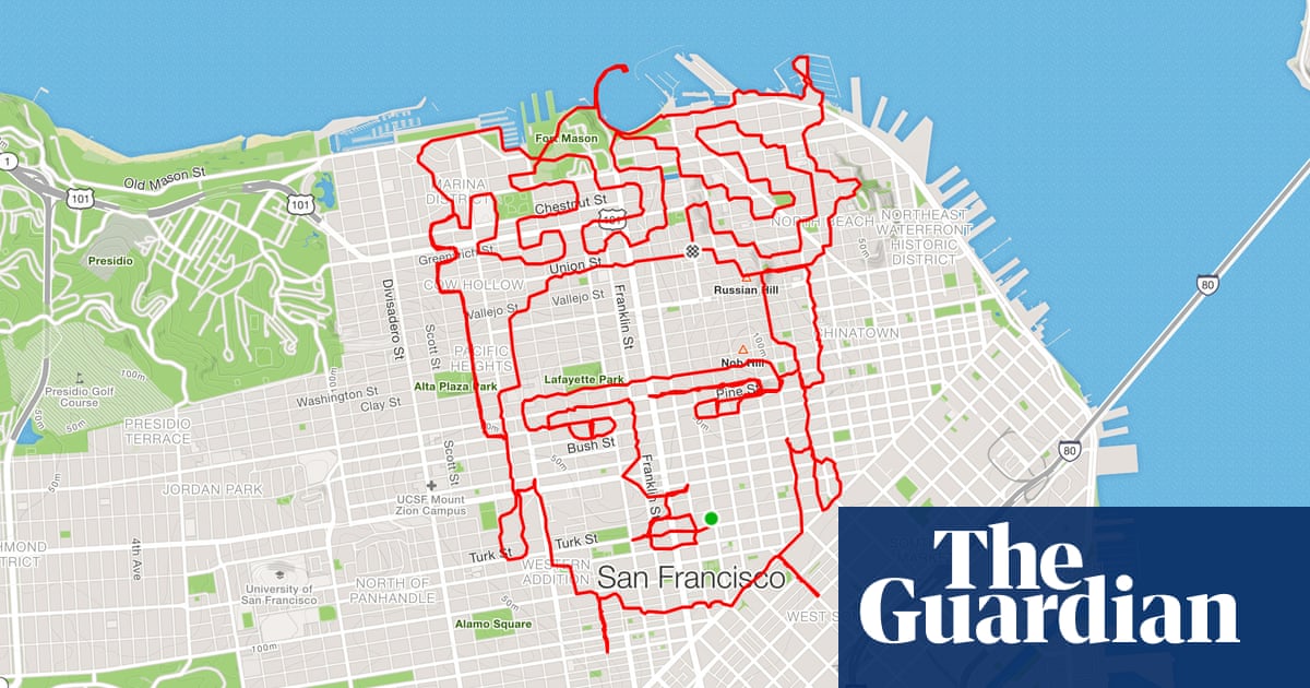 The Runner Who Makes Elaborate Artwork With His Feet And A Map Life And Style The Guardian