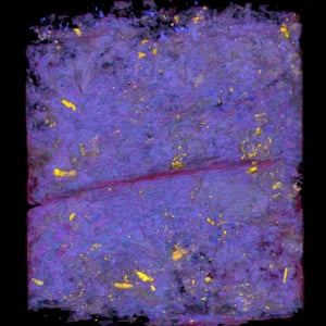X-ray CT image of a 1 cm diameter rock core.