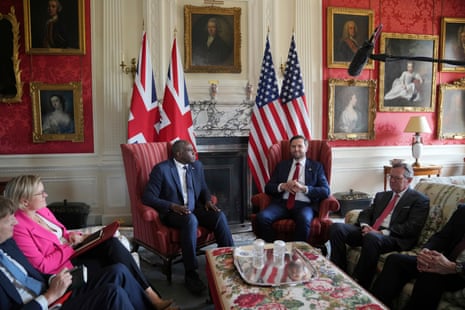 JD Vance and David Lammy at Chevening.