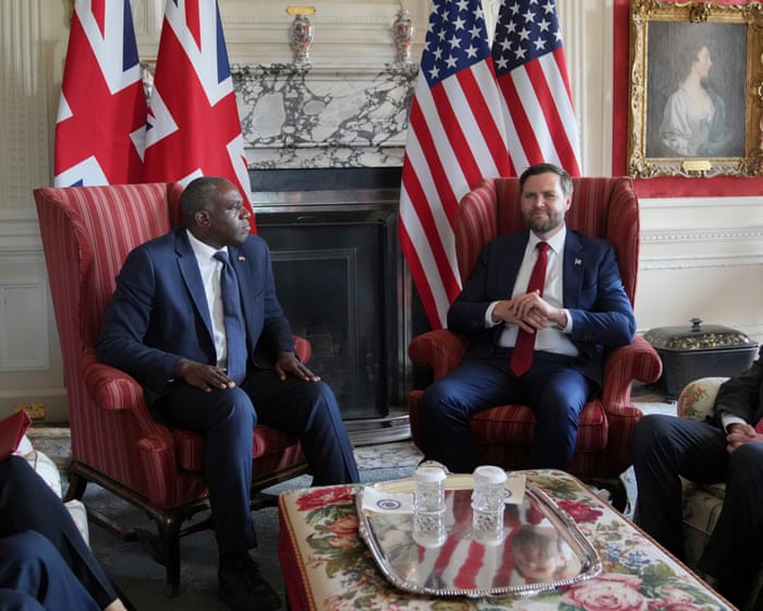 Lammy and Vance to hold meeting to discuss US-brokered Ukraine peace plan