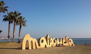 Playa de la Malagueta, in Malaga, Spain.