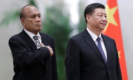 China’s President Xi Jinping and Kiribati’s President Taneti Maamau met in Beijing in January.