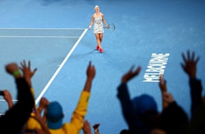 Australia’s Ashleigh Barty celebrates winning the women’s singles final against Danielle Collins