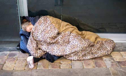 A homeless woman in Manchester