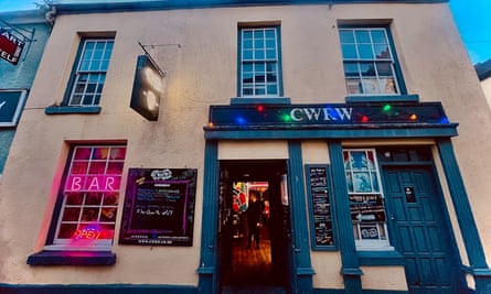 The colourful Cwrw pub, Wales.