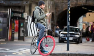 Young man on bike