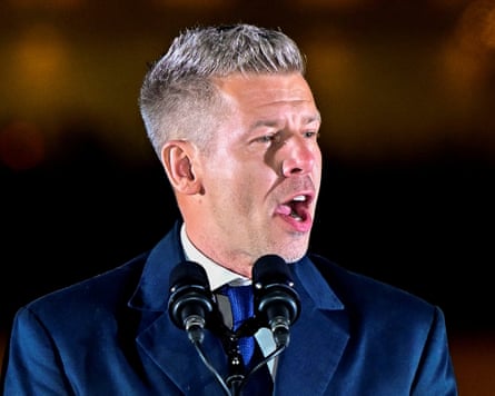 Peter Magyar makes his victory speech in Hungary