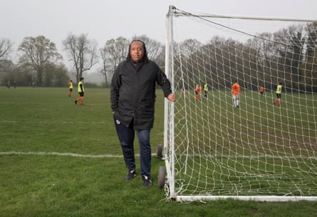 Dr Colin King, a veteran of the grassroots game and a leading figure at the Black and Asian Coaches Association, at Dulwich sports ground, London.
