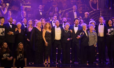 The curtain call for the gala performance.