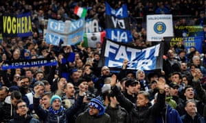 Inter Milan fans enjoy themselves.
