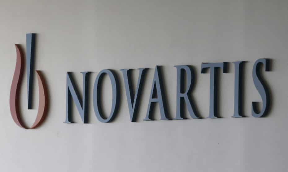 Novartis logo on building