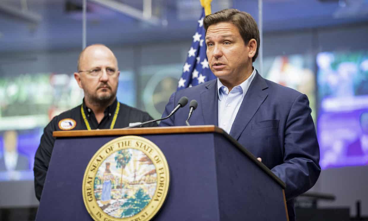 Ron DiSantis flip flops on aid