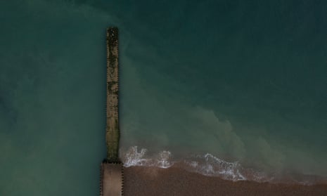 A jetty beneath which raw sewage had been reportedly been discharged after heavy rain in Seaford, on the South Coast least week.