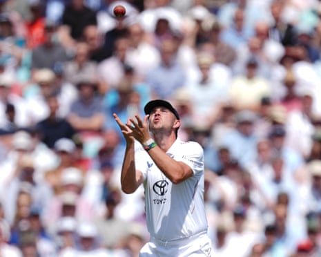 England's Josh Tongue takes the catch to dismiss New Zealand's Matt Henry.
