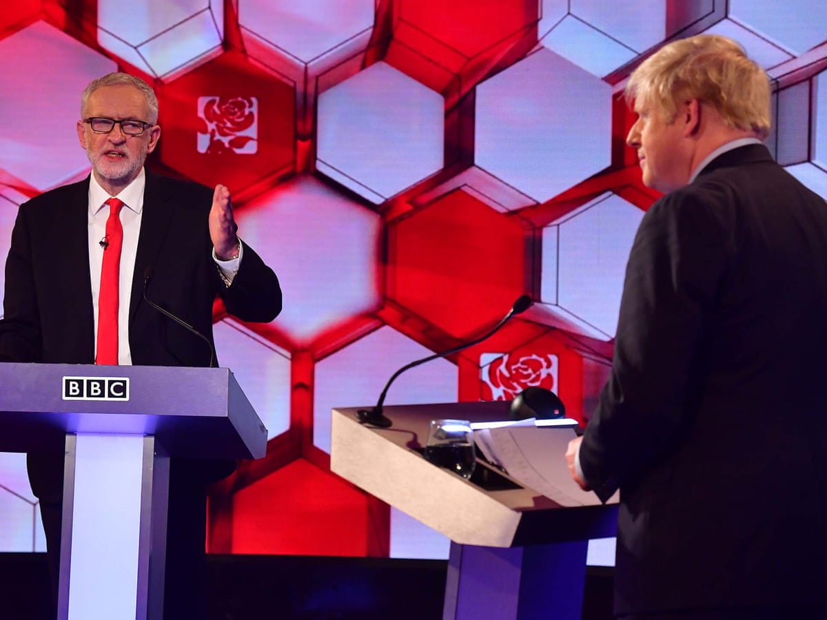 bbc debate johnson and corbyn clash over brexit nhs and racist language as it happened politics the guardian