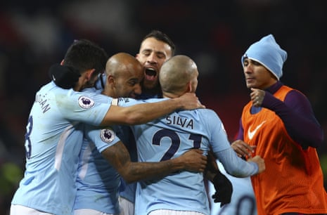 City celebrate at the final whistle.