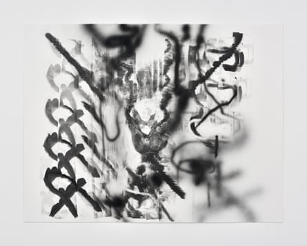 Abstract black and white print