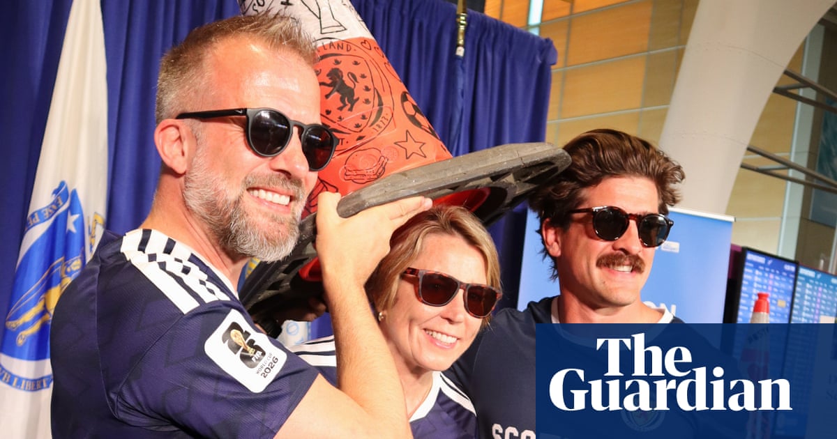 ‘It means love’: Scottish World Cup fans celebrate Boston with orange traffic cone