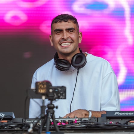 Enjoying himself … at Lollapalooza in Chicago this month.