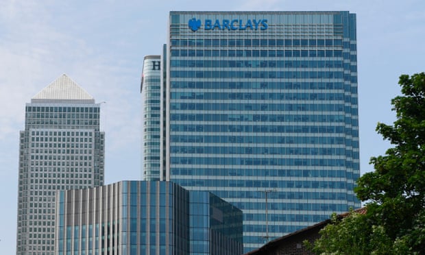 The Barclays headquarters in Canary Wharf, east London.
