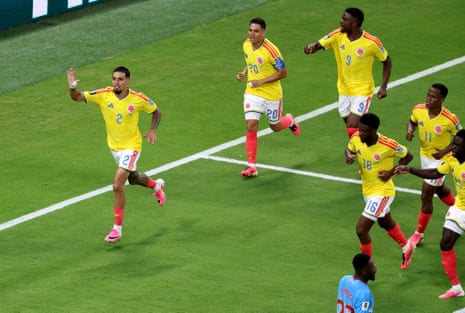 Daniel Munoz celebrates scoring his team's first goal