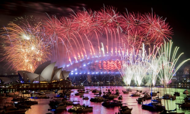 fireworks on Sydney harbour