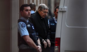 Cardinal George Pell leaves the supreme court of Victoria in Melbourne. A full bench of the high court will hear his application to appeal against conviction for sexually abusing two boys in the 1990s.