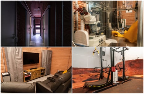 NASA’s Mars Dune Alpha includes four private quarters, a medical station, and a lounge. The “outdoor” portion is fit with treadmills where participants will complete simulated missions.