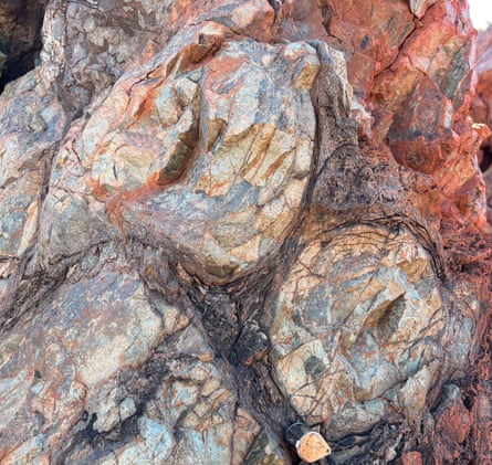 Rock formations at the North Pole Dome in the Pilbara, Western Australia