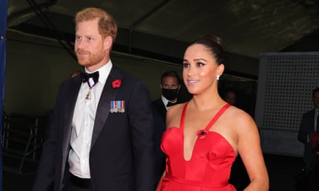 Prince Harry and Meghan, Duchess of Sussex attend a New York gala event on 10 November 2021.