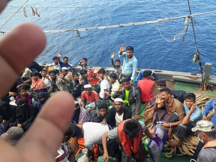 A crowded scene on a boat
