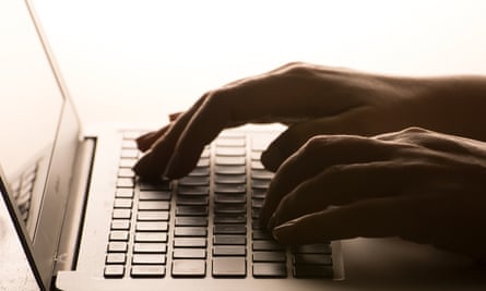 person using a laptop