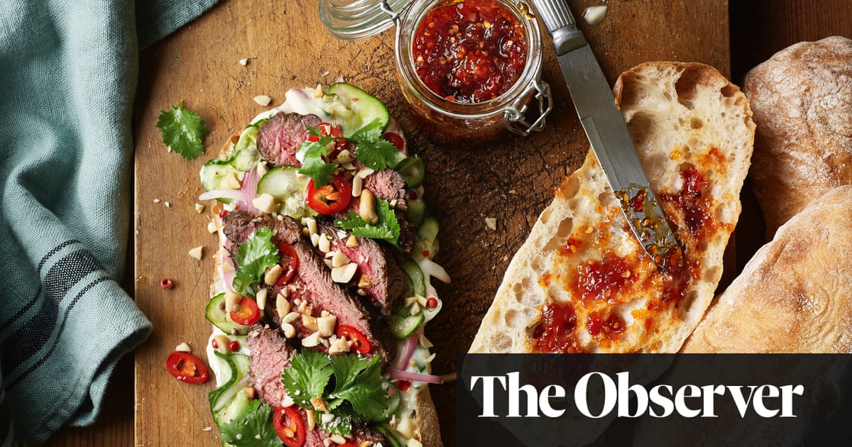 Kiwi Roo's 'lucky beef' steak sandwich by Lara Lee and Fiona