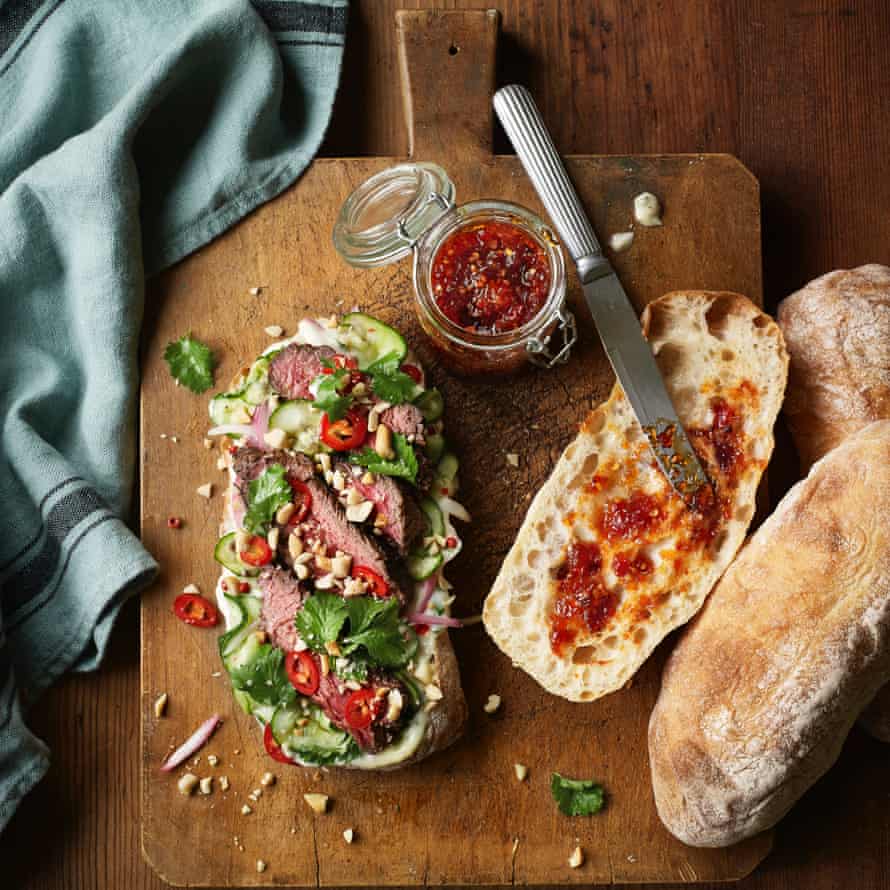 Kiwi & Roo's 'lucky beef' steak sandwich by Lara Lee and Fiona Hannah.