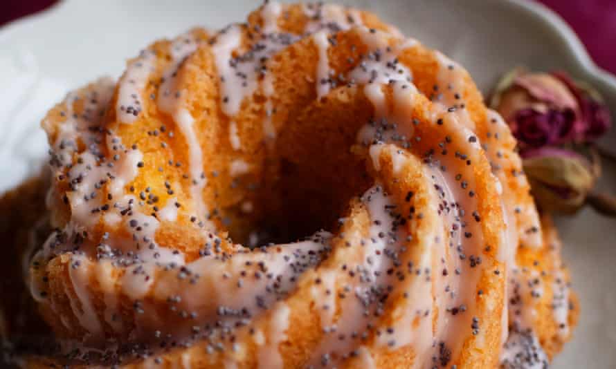 ‘I love bundt cake tins for their swirling lines, deep ridges and hollows’: orange and almond bundt cakes.