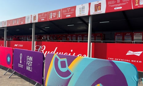 A beer bar at a fan park in Qatar