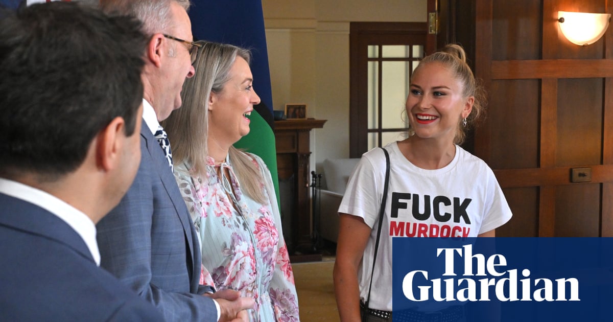 Grace Tame Critiques Murdoch at PM's Tea