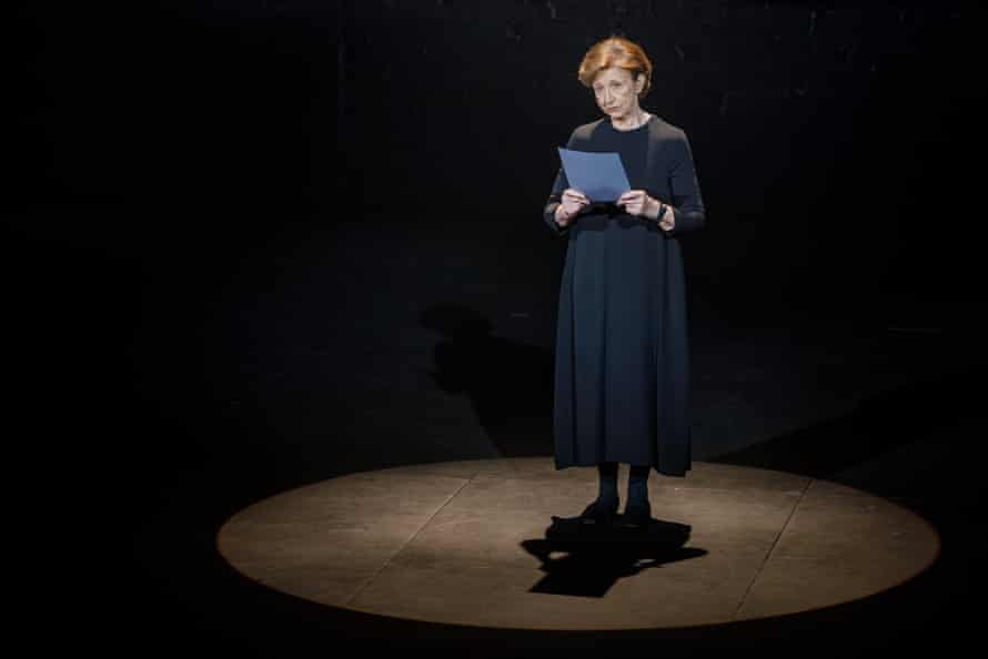 Olivia O’Leary reading from Margaret Wouters. Home: Part One, Abbey Theatre.