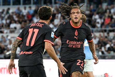 MilanâÂÂs Diego Moreira celebrates scoring in his sideâÂÂs 2-2 draw with Lazio.