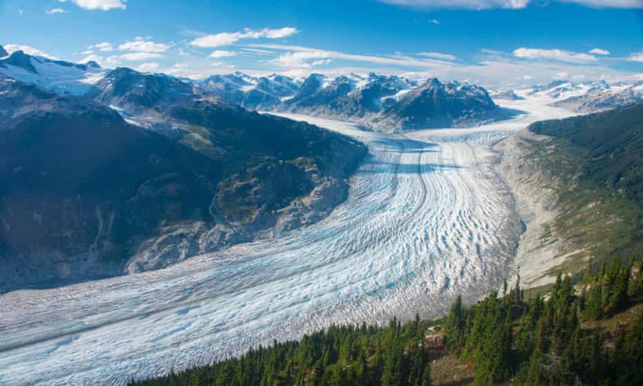 The Klinaklini Glacier in Canada. A recent study has suggested that glaciers around the world are collectively losing around 267bn tonnes in mass every year.